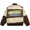 imageAelfric Eden Mens Motorcycle Jacket Blackair Moto Varsity Baseball Jacket Women Vintage CoatsBrown
