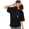 imageAelfric Eden Mens Shirts Basic Cotton Tee Plain T Shirt Crew Neck Short Sleeve Tops Casual MidweightBlack White