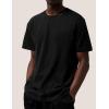 imageAelfric Eden Mens Shirts Basic Cotton Tee Plain T Shirt Crew Neck Short Sleeve Tops Casual MidweightBlack White