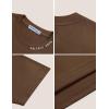 imageAelfric Eden Mens Shirts Basic Cotton Tee Plain T Shirt Crew Neck Short Sleeve Tops Casual MidweightBrown White