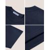 imageAelfric Eden Mens Shirts Basic Cotton Tee Plain T Shirt Crew Neck Short Sleeve Tops Casual MidweightNavy Blue Blue