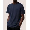 imageAelfric Eden Mens Shirts Basic Cotton Tee Plain T Shirt Crew Neck Short Sleeve Tops Casual MidweightNavy Blue White