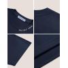 imageAelfric Eden Mens Shirts Basic Cotton Tee Plain T Shirt Crew Neck Short Sleeve Tops Casual MidweightNavy Blue White