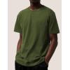 imageAelfric Eden Mens Shirts Basic Cotton Tee Plain T Shirt Crew Neck Short Sleeve Tops Casual MidweightOlive Green White