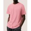 imageAelfric Eden Mens Shirts Basic Cotton Tee Plain T Shirt Crew Neck Short Sleeve Tops Casual MidweightPink Grey