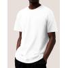 imageAelfric Eden Mens Shirts Basic Cotton Tee Plain T Shirt Crew Neck Short Sleeve Tops Casual MidweightWhite Grey