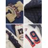 imageAelfric Eden Mens Varsity Jacket Oversized Jacket Closure Casual Patchwork Lamb Collar Winter CoatsD1navy