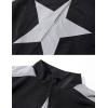 imageAelfric Eden Reflective Stripe Star Zipper Jacket Graphic Oversized Lightweight Jacket Casual Comfy Soft CoatsBlack