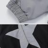 imageAelfric Eden Reflective Stripe Star Zipper Jacket Graphic Oversized Lightweight Jacket Casual Comfy Soft CoatsBlack