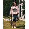 imageAelfric Eden Womens Graphic Hoodies Pink Star Print Hoodie Unisex Oversized Hoodies Long Sleeve Pocket PulloverLight Pink