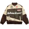 imageAelfric Eden Mens Motorcycle Jacket Blackair Moto Varsity Baseball Jacket Women Vintage CoatsBrown