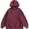 imageAelfric Eden Washed Hoodie Oversized Vintage Hoodies Unisex Streetwear Solid Hooded Sweatshirt with PocketBurgundy