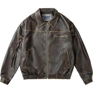 imageAelfric Eden Jackets Multi Pocket Faux Leather Cropped Jacket Classic Vintage Comfy Soft Coats 2024 Trendy OutfitsCoffee