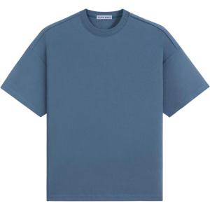 imageAelfric Eden Mens Shirts Basic Cotton Tee Plain T Shirt Crew Neck Short Sleeve Tops Casual MidweightBluestone Blue