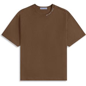 imageAelfric Eden Mens Shirts Basic Cotton Tee Plain T Shirt Crew Neck Short Sleeve Tops Casual MidweightBrown White