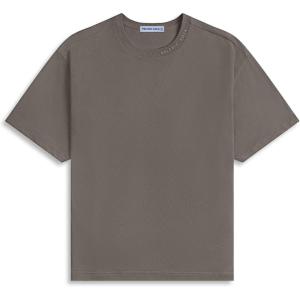 imageAelfric Eden Mens Shirts Basic Cotton Tee Plain T Shirt Crew Neck Short Sleeve Tops Casual MidweightDark Grey Grey
