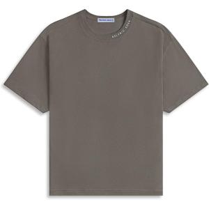 imageAelfric Eden Mens Shirts Basic Cotton Tee Plain T Shirt Crew Neck Short Sleeve Tops Casual MidweightDark Grey White