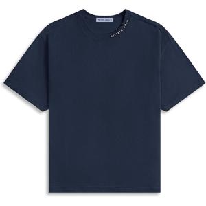 imageAelfric Eden Mens Shirts Basic Cotton Tee Plain T Shirt Crew Neck Short Sleeve Tops Casual MidweightNavy Blue White
