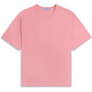 imageAelfric Eden Mens Shirts Basic Cotton Tee Plain T Shirt Crew Neck Short Sleeve Tops Casual MidweightPink Grey