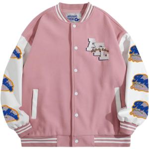 imageAelfric Eden Mens Varsity Jackets Bomber Letterman Jacket Oversized Y2k Baseball Coats6pink