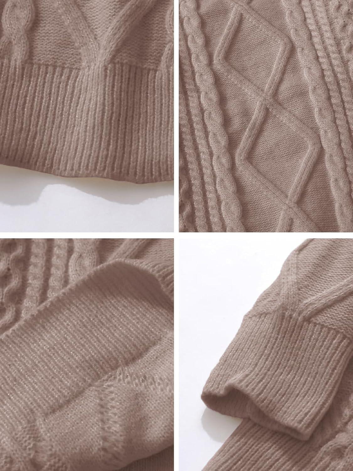 imageAelfric Eden Cable Knit Sweater Men Oversized Rory Gilmore Crewneck Knitted Sweater Pullover 2024 Vintage Fall Sweaters TopsDeep Apricot