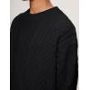 imageAelfric Eden Cable Knit Sweater Men Oversized Rory Gilmore Crewneck Knitted Sweater Pullover 2024 Vintage Fall Sweaters TopsBlack