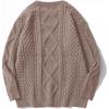 imageAelfric Eden Cable Knit Sweater Men Oversized Rory Gilmore Crewneck Knitted Sweater Pullover 2024 Vintage Fall Sweaters TopsDeep Apricot