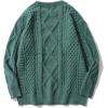 imageAelfric Eden Cable Knit Sweater Men Oversized Rory Gilmore Crewneck Knitted Sweater Pullover 2024 Vintage Fall Sweaters TopsGreen