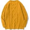 imageAelfric Eden Cable Knit Sweater Men Oversized Rory Gilmore Crewneck Knitted Sweater Pullover 2024 Vintage Fall Sweaters TopsYellow