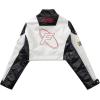 imageAelfric Eden Cropped Leather Jacket Women PU Crop Moto Biker Racing Trendy Fashion Casual CoatsBlack