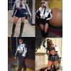imageAelfric Eden Cropped Leather Jacket Women PU Crop Moto Biker Racing Trendy Fashion Casual CoatsBlack