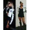 imageAelfric Eden Cropped Leather Jacket Women PU Crop Moto Biker Racing Trendy Fashion Casual CoatsBlack