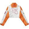 imageAelfric Eden Cropped Leather Jacket Women PU Crop Moto Biker Racing Trendy Fashion Casual CoatsOrange