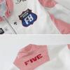 imageAelfric Eden Cropped Leather Jacket Women PU Crop Moto Biker Racing Trendy Fashion Casual CoatsPink