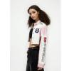 imageAelfric Eden Cropped Leather Jacket Women PU Crop Moto Biker Racing Trendy Fashion Casual CoatsPink