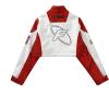 imageAelfric Eden Cropped Leather Jacket Women PU Crop Moto Biker Racing Trendy Fashion Casual CoatsRed
