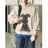 imageAelfric Eden Dog Graphic Hoodie Oversized Cute Star Sweatshirt Unisex Y2k Casual Hooded PulloverApricot