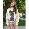 imageAelfric Eden Dog Graphic Hoodie Oversized Cute Star Sweatshirt Unisex Y2k Casual Hooded PulloverApricot