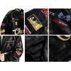 imageAelfric Eden Embroiderey Racing Leather Bomber Jackets Oversized Patchwork Vintage Racer Moto JacketsBlack
