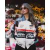 imageAelfric Eden Faux Leather Racing Jacket Oversized Motorcycle Biker Racer Jackets Streetwear UnisexApricot
