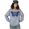 imageAelfric Eden Hoodies Denim Butterfly Hoodie Casual Baggy Hooded Pullover Sweatshirts Streetwear UnisexGrey