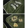 imageAelfric Eden Jackets Color Blocking Embroidery Flower Coats Casual Soft Warm Fleece Lined Jacket 2025 Trendy TopsGreen