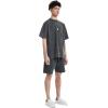 imageAelfric Eden Mens Cotton TShirts Oversized Unisex Short Sleeves Wash Baggy Casual Tees Workout Solid Summer TopsDrak Grey