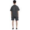 imageAelfric Eden Mens Cotton TShirts Oversized Unisex Short Sleeves Wash Baggy Casual Tees Workout Solid Summer TopsDrak Grey