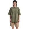 imageAelfric Eden Mens Cotton TShirts Oversized Unisex Short Sleeves Wash Baggy Casual Tees Workout Solid Summer TopsGrey Green