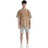 imageAelfric Eden Mens Cotton TShirts Oversized Unisex Short Sleeves Wash Baggy Casual Tees Workout Solid Summer TopsSand