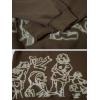imageAelfric Eden Mens Graphic Oversized Hoodie Cartoon Character Print Streetwear Casual hoodies y2k Hooded SweatshirtCoffee