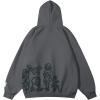 imageAelfric Eden Mens Graphic Oversized Hoodie Cartoon Character Print Streetwear Casual hoodies y2k Hooded SweatshirtGrey