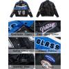imageAelfric Eden Mens Motorcycle Jacket Moto Bomber Lightweight Varsity Jacket Women Vintage CoatsBlack