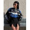 imageAelfric Eden Mens Motorcycle Jacket Moto Bomber Lightweight Varsity Jacket Women Vintage CoatsBlack